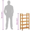 vidaXL Shoe Rack with 5 Shelves 50x27x100 cm Solid Oak Wood