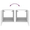 vidaXL TV Wall Cabinets with LED Lights 2 pcs White 40.5x35x40 cm