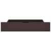 vidaXL Bed Frame without Mattress Dark Brown Solid Wood 180x200 cm Super King (283237+2x321988)