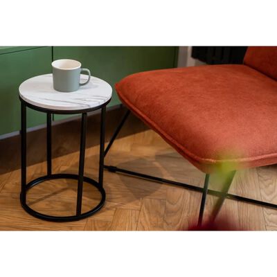 H&S Collection 2 Piece Side Table Set White