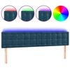 vidaXL LED Headboard Dark Blue 160x5x78/88 cm Velvet