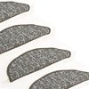vidaXL Carpet Stair Treads 15 pcs Anthracite 56x17x3 cm