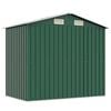 vidaXL Garden Storage Shed Green Metal 204x132x186 cm