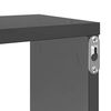 vidaXL Wall Cube Shelf 4 pcs High Gloss Grey 100x15x30 cm Engineered Wood