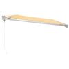vidaXL Retractable Awning Yellow and White 5x3 m Fabric and Aluminium