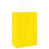 vidaXL Paper Bags 250 pcs with Handles Yellow 21x11x31 cm