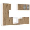 vidaXL Kitchen Unit Lyon 8 pcs Artisan Oak Engineered Wood