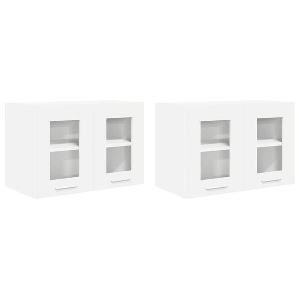 vidaXL Hanging Cabinet 2 pcs White 60 x 31 x 40 cm Engineered Wood