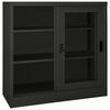 vidaXL Sliding Door Cabinet Anthracite 90x40x90 cm Steel