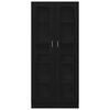 vidaXL Book Cabinet Black oak 82.5 x 30.5 x 185 cm Engineered Wood