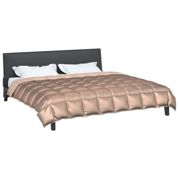 vidaXL Winter Duvet Gold 220 x 260 cm Satin and Microfiber