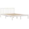 vidaXL Bed Frame without Mattress White Solid Wood Pine 200x200 cm