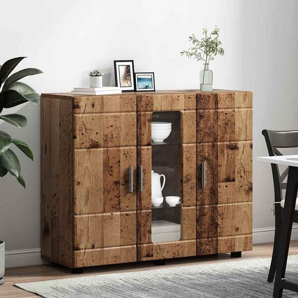 vidaXL Wooden Cabinet Old Wood 88.5 x 30.5 x 73 cm Engineered Wood