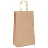 vidaXL Paper Bags 50 pcs with Handles Brown 21x11x36 cm