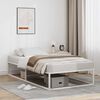 vidaXL Bed Frame without Mattress White 100x200 cm Metal