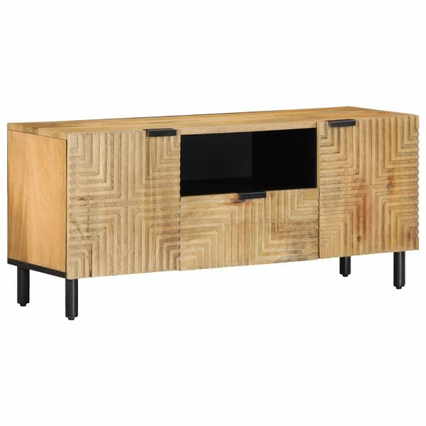 vidaXL TV Cabinet Brown 105x33x46 cm Solid Wood Mango