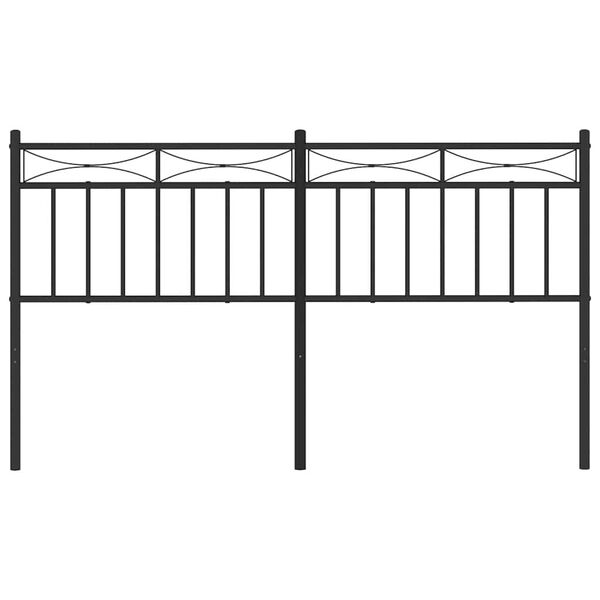 vidaXL Metal Replace Headboard Black 150 cm