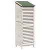vidaXL Garden Shed White 59.5 x 56 x 176.5 cm Solid Fir Wood