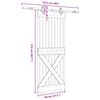 vidaXL Sliding Door with Hardware Set 80x210 cm Solid Wood Pine