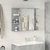 vidaXL Bathroom Mirror Cabinet Concrete Grey 80x20.5x64 cm Engineered Wood