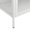 vidaXL Display Cabinet White 90x40x180 cm Steel and Tempered Glass
