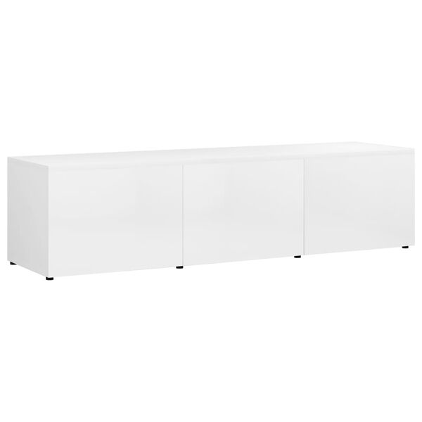 vidaXL TV Cabinet High Gloss White 120x34x30 cm Engineered Wood