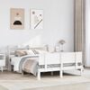vidaXL Bed Frame with Headboard without Mattress White 160x200 cm