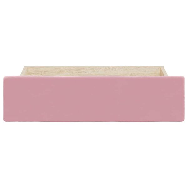 vidaXL Bed Drawers 2 pcs Pink Engineered Wood and Velvet