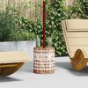 vidaXL Parasol Base White Washed &Oslash;34 x 40 cm Solid Wood