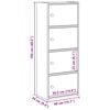 vidaXL Bookcase Old Wood 40x24x102 cm Engineered Wood
