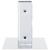 vidaXL Post Bases Square 4 pcs Silver 51x51 mm Galvanised Steel
