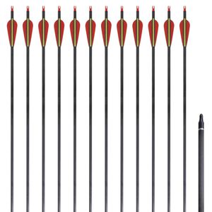 Standard Recurve Bow Arrows 30" 0.76 cm Carbon 12 pcs