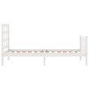 vidaXL Bed Frame without Mattress White 90x190 cm Single Solid Wood Pine