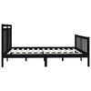 vidaXL Bed Frame without Mattress Black Solid Wood Pine 200x200 cm