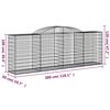 vidaXL Arched Gabion Baskets 8 pcs 300x50x100/120 cm Galvanised Iron
