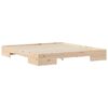 vidaXL Floor Bed Frame with Storage Brown 200 x 200 cm Solid pine wood