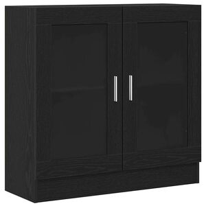 vidaXL Book Cabinet Black Oak 82.5 x 30.5 x 80 cm Engineered Wood