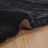 vidaXL Faux Rabbit Fur Rug Olite Black 160 x 160 cm Polyester