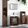vidaXL 2 Piece Bathroom Furniture Set Brown Oak Engineered Wood