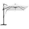 vidaXL Umbrella Manual Sand 352 x 251 x 265 cm Polyester and Aluminium