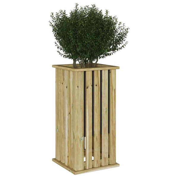 vidaXL Planter Brown 33 x 33 x 65 cm Impregnated pine wood