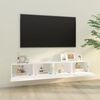 vidaXL Wall TV Cabinets 2 pcs White 100x30x30 cm Engineered Wood