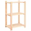 vidaXL 3-Tier Storage Rack 60x38x90 cm Solid Pinewood 150 kg