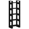 vidaXL Book Cabinet | Black | Solid pine wood | Medium | Book Cabinet