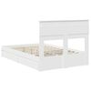 vidaXL Storage Bed with Headboard White 120 x 190 cm Engineered Wood