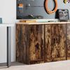 vidaXL Garage Storage Cabinet Smoked Oak 40x51x85 cm Solid Wood Pine