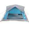 vidaXL Camping Tent Cabin 4-Person Blue Waterproof
