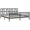 vidaXL Bed Frame without Mattress Grey 200x200 cm Solid Wood