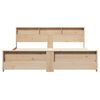 vidaXL Bed Frame with Headboard Brown 200 x 200 cm Engineered Wood