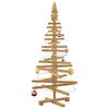 vidaXL Wooden Christmas Tree with Stand Brown 120 cm Solid pine wood